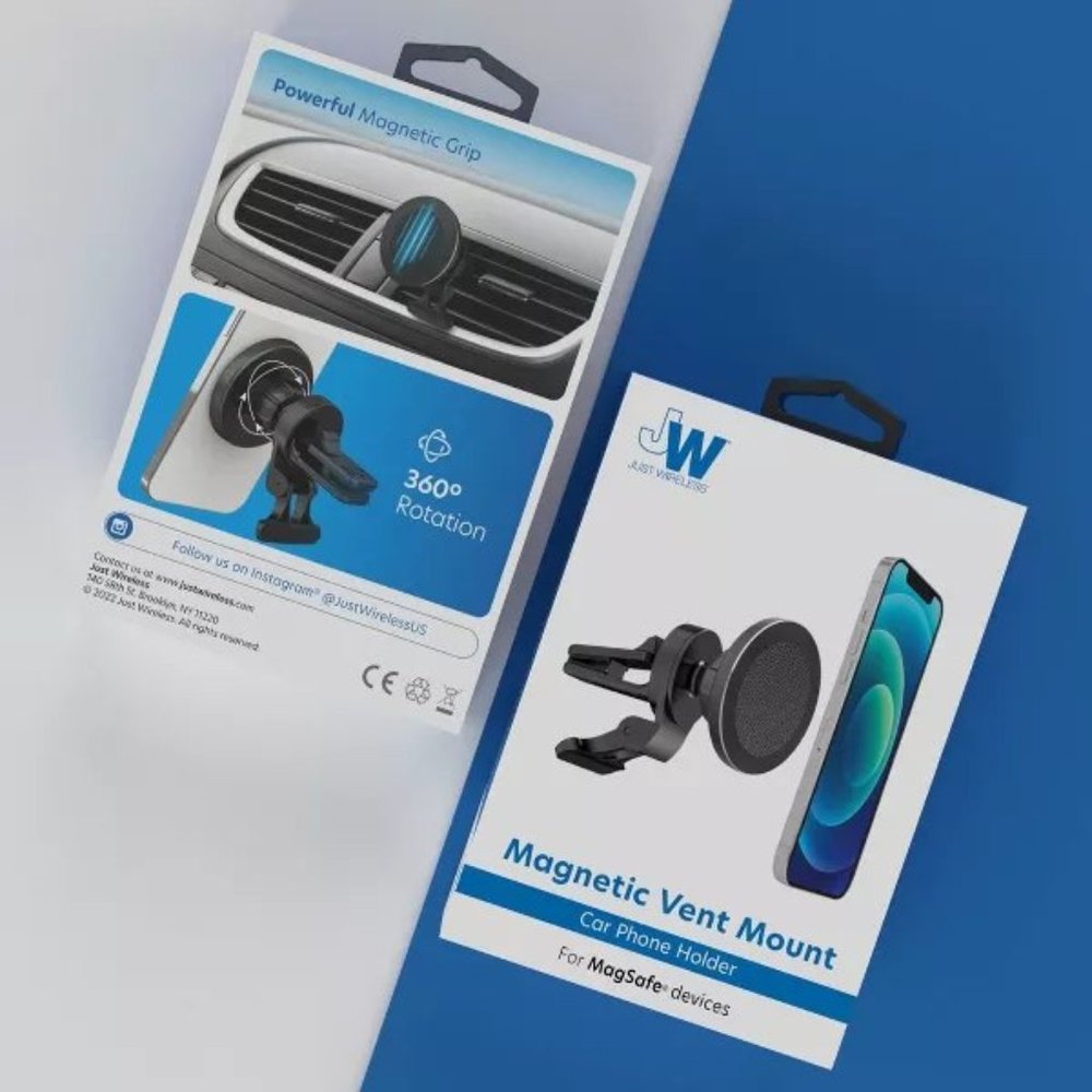 NIB Just Wireless Car Vent Mount for MagSafe Series - Black for iphones